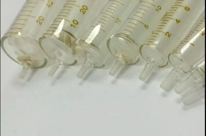 1ml 2ml 5ml 10ml 20ml 30ml 50ml 100ml 120ml Glass Syringe Glass Sample Extractor Reusable Glass Injector Syringe 4