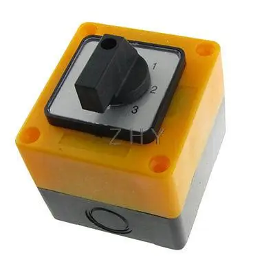 

Ui 660V Ith 20A Rotary Selector 4 Positions Enclosed Changeover Switch