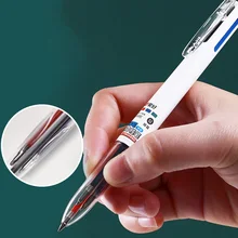Stylo Gel rétractable multicolore 4 en 1, 1 pièce, 0.5mm, recharge d'encre noir bleu rouge, papeterie scolaire pour étudiants