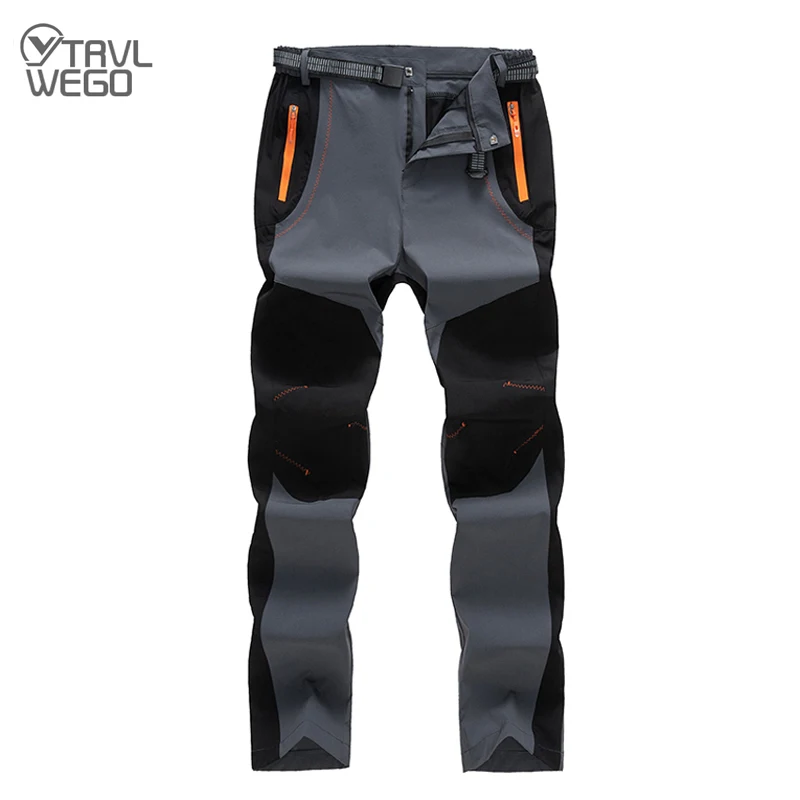 

TRVLWEGO Hiking Pants Outdoor Men Elasticity Quick Dry Ultra-light UV Proof Sports Hunting Climbing Travel Camping Trousers