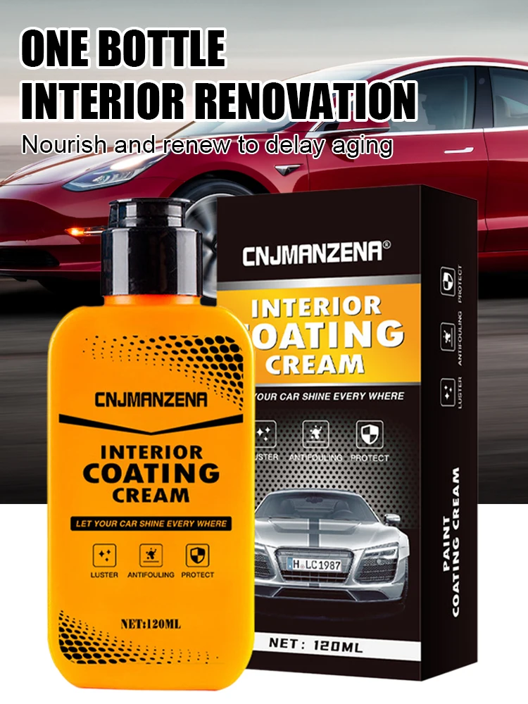 Car Paint Cleaner Cnjmanzena Car Coating Agent Auto Paint Cleaner Interior Leater Plastic Part Maintenance Refurbishing AgentCar Wax Crystal Plating Set Hard Glossy Wax Layer Covering Paint Surface Coating Formula Waterproof Film Car Polish Dropshipping meguiars scratchx