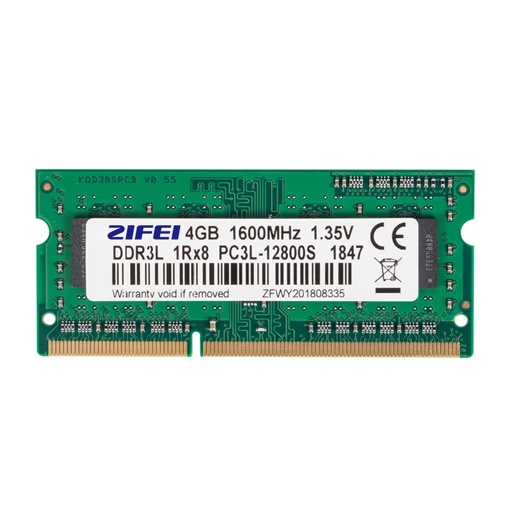  ZiFei ram DDR3L 4GB 1066HMz 1333MHz 1600MHz 204Pin 1.35V SO-DIMM module Notebook memory for Laptop