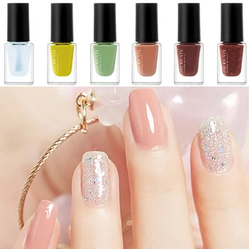 

6ml 6pcs Water-based Peelable Nail Polish Summer Colorful Nail Protection Nail Art Latex Odorless Gel Nail Polish Set