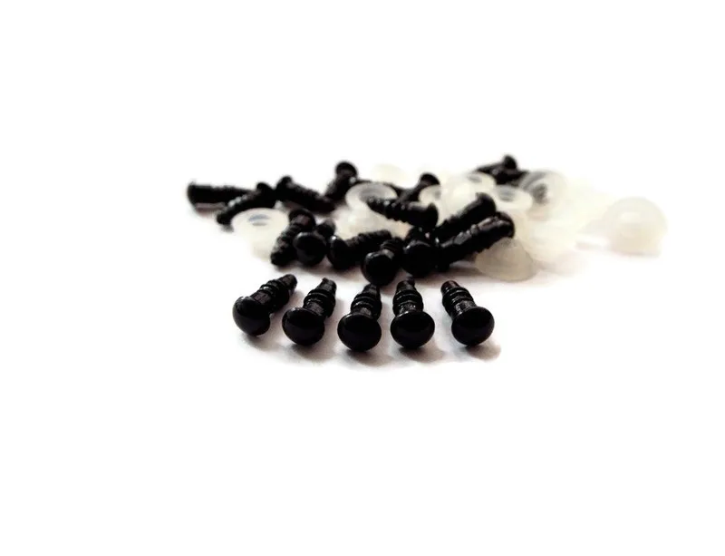 Safety Eyes Black Color Fit for Crochet /Stuffed /Amigurumi Doll Come With Washers 4.5mm/5mm/6mm/7mm/8mm/9mm/10mm/12mm/15mm/18mm Safety Eyes Black Color Fit for Crochet /Stuffed /Amigurumi Doll Come With Washers 4.5mm/5mm/6mm/7mm/8mm/9mm/10mm/12mm/15mm/18mm