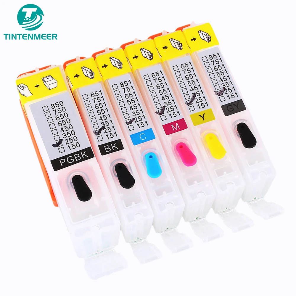 Cli-551 Ricaricabile Pgi550 Cli551 550Xl 551Xl Della Cartuccia Di Tintenjing Per Canon Pixma Ip7200 Ip7250 Ip8700 Ip8750 Ix6850