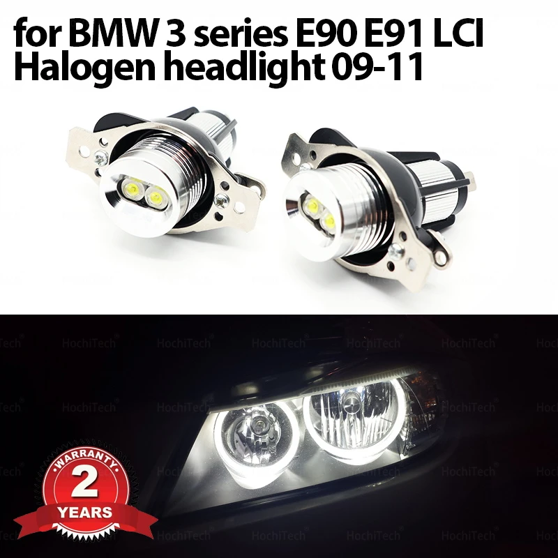Luce Diurna 20W Ad Alta Potenza Lunga Durata 328I 335I Occhi Di Angelo Per Bmw Serie 3 E90 E91 Smc Faro Alogeno Indicatore Led