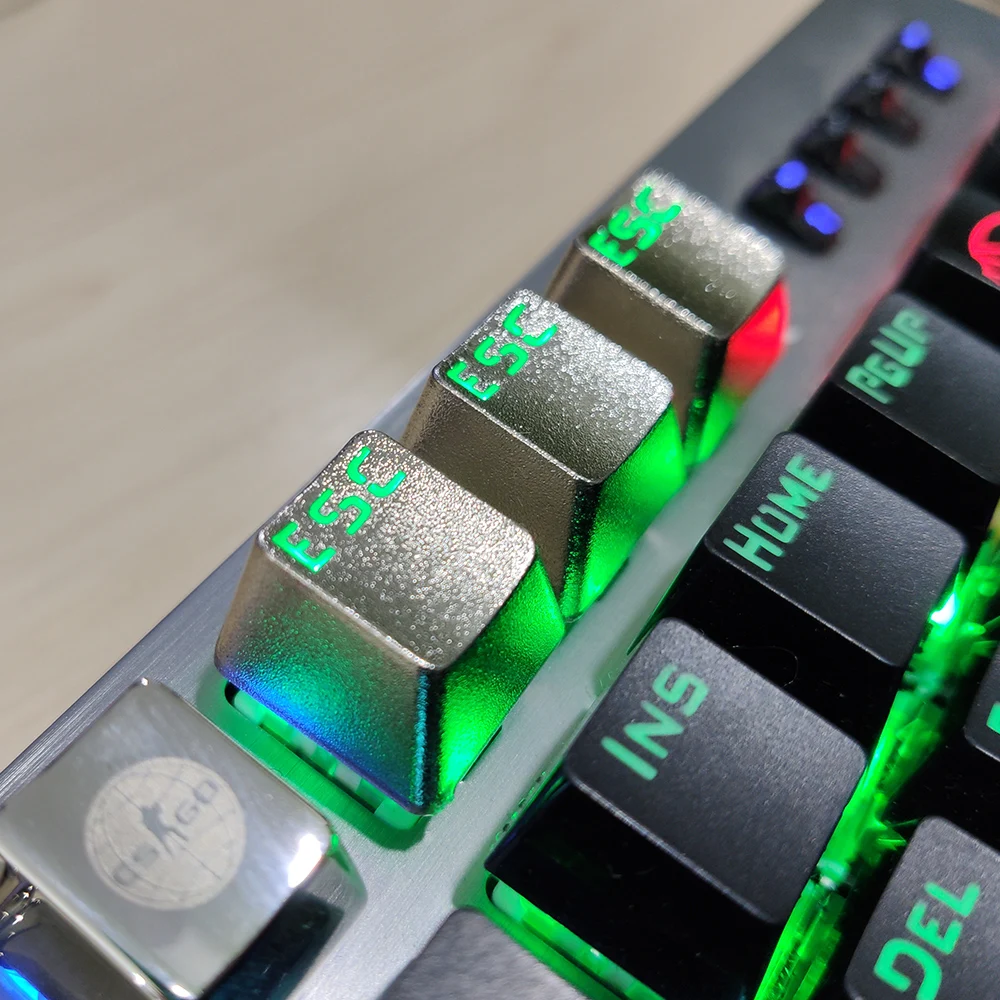 Серебристая металлическая подсветка ESC Keycap для Cherry Mx Switch Механическая игровая