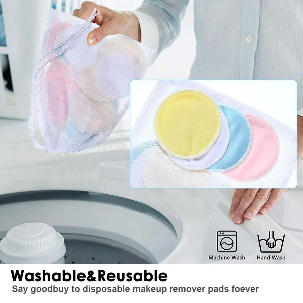Уход за кожей моющийся Универсальный Очиститель для лица практичные круглые салфетки портативные Твердые Многоразовые Мягкие подушечки для снятия макияжа бамбуковое волокно