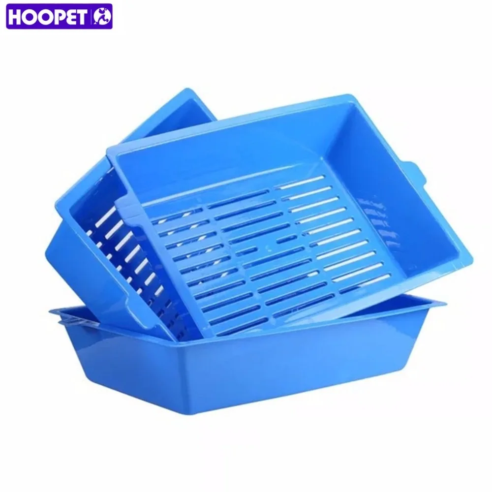 Hoopet cat постельное белье полузакрытый анти-всплеск наполнитель для кошачьего туалета коробка пластиковая простыня чехол товары для домашних животных 3 блокированные лотки простота использования