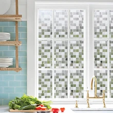 Сетка узор стеклянная пленка статическая цепляется защита конфиденциальности простота в эксплуатации многоразовые антисептические ванная комната спальня декор гостиной