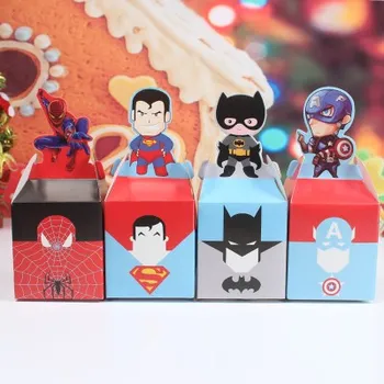 

Cartoon Superhero Avengers Party Supplies Candy Box Baby Shower Kids Birthday Party Favors Gift Box Christmas Candy Apple Boxes