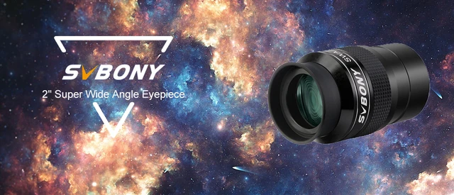SVBONY SV154 2" Telescope Eyepiece - 26mm Super Wide Angle 70 Degree For Astronomy, With 20mm Eye Relief
