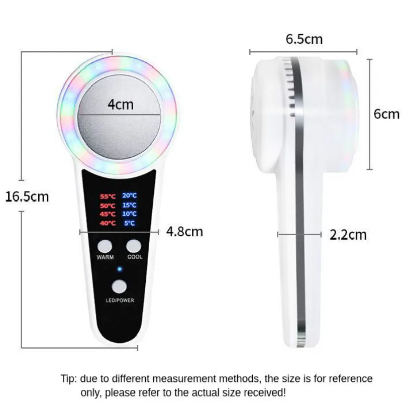  Hot Cold Hammer Cryotherapy Face Lifting Electric Anti Aging Skin Tightening Device Skin Rejuvenati