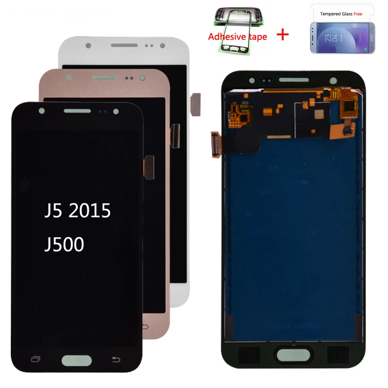 Скидка J500 ЖК дисплей для samsung GALAXY J5 J500F J500FN J500M J500H 2015 ЖК дисплей с кодирующий преобразователь сенсорного экрана в сборе регулировка яркости