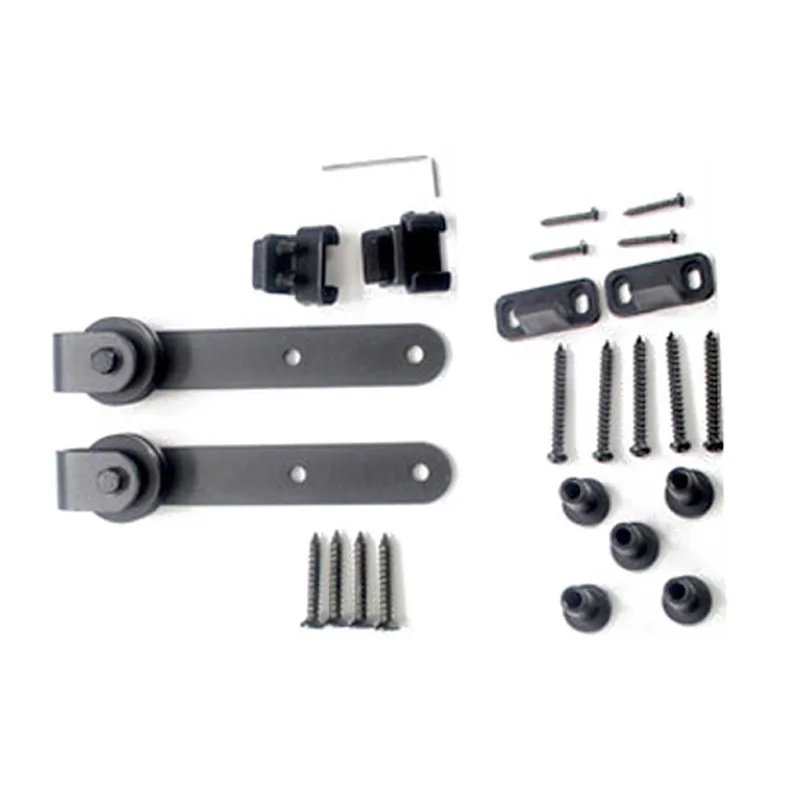 

New Sliding Barn Wood Door Closet Hardware Kit Track Industrial Style Tools