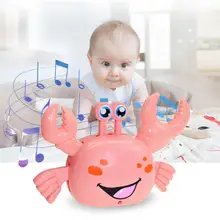 Детская игрушка Новинка Игрушки отличные прочные ABS и электронные компоненты светильник музыка Блестящий Электрический Краб для детей Подарки