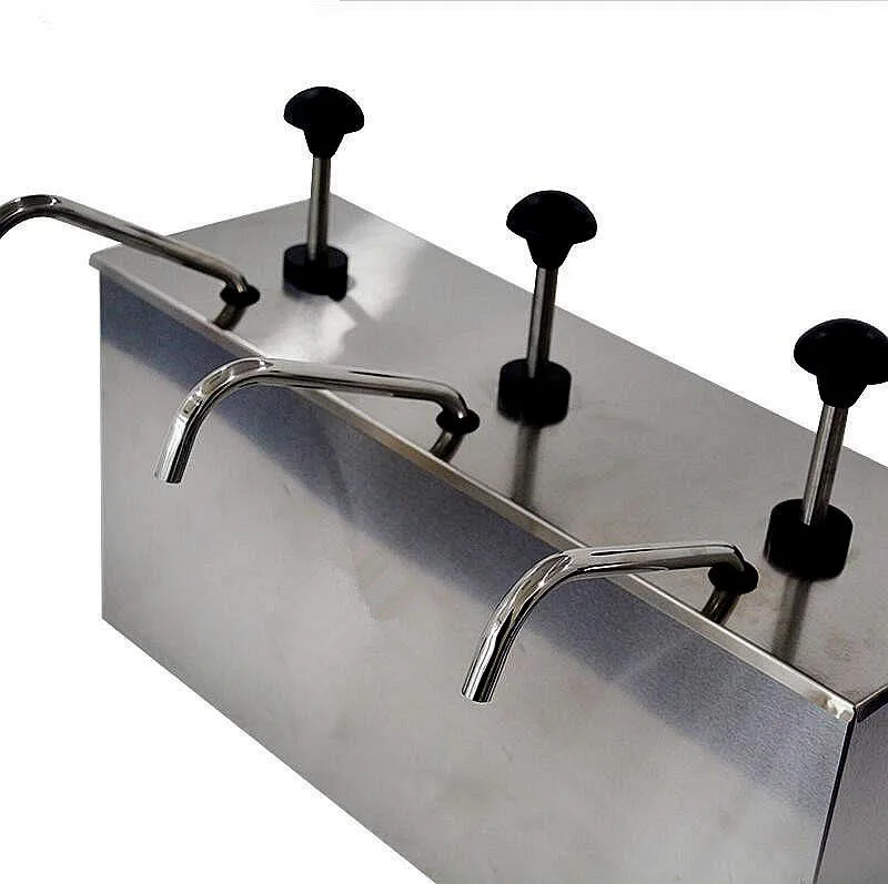 3-Bucket-Sauce-Dispenser-Pump-Squeeze-Condiment-Dispensing-Stainless-Steel (2)