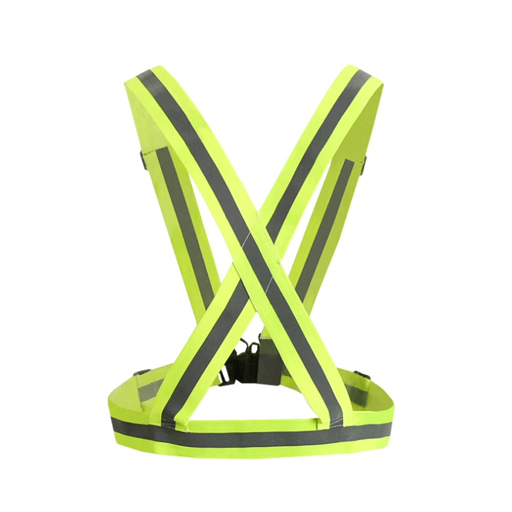 High Visibility Neon Reflective Belt Safety Vest Fit For Running Cycling Sports Car Accessories