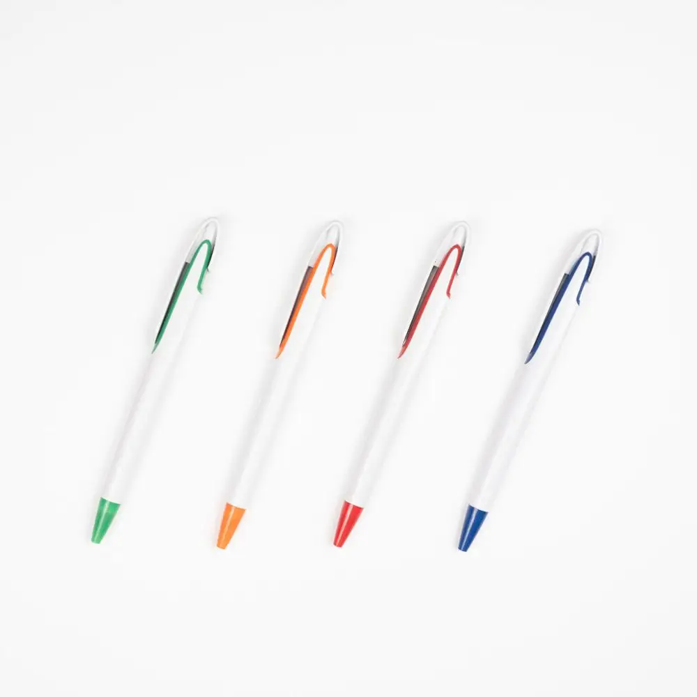 

100PCS Wholesale Ballpoint Pen Customized Logo Heat Transfer Blank White Ballpoint Pen
