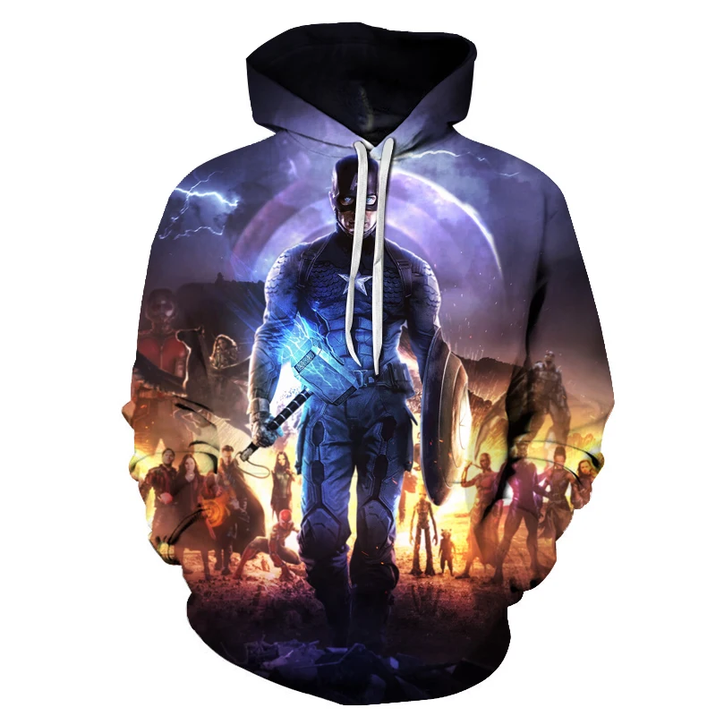 Лидер продаж Капитан Америка печатных уличная 3D Толстовка Для мужчин женщин