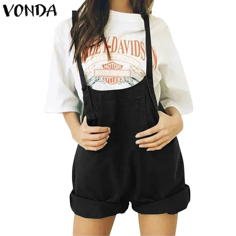 Women Jumpsuits Playsuits Casual Pants Sleeveless Rompers Short Pants VONDA 2020 Summer Sexy Pantalon Bottoms Femininas Women Jumpsuits Playsuits Casual Pants Sleeveless Rompers Short Pants VONDA 2020 Summer Sexy Pantalon Bottoms Femininas