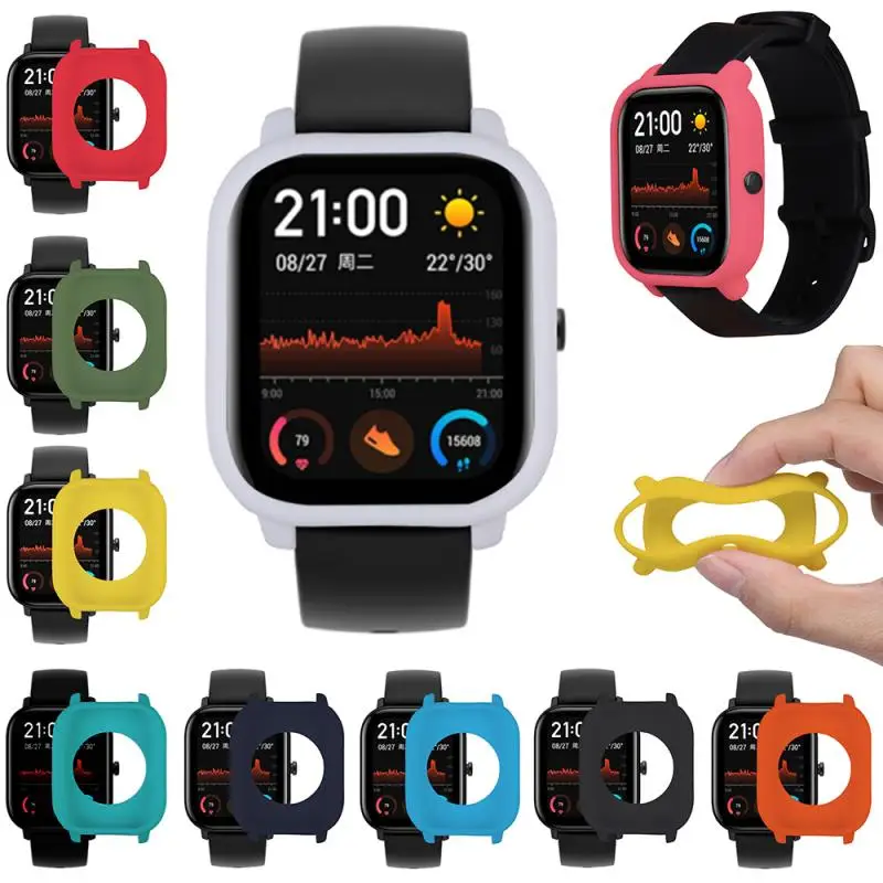 Slim Screen Protector Cover Shell TPU Soft Protective Case For Xiaomi Huami Amazfit GTS Watch & TPU Soft Film For Amazfit TXTB1|Smart Accessories| - AliExpress