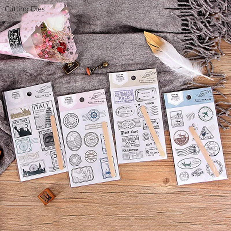 

Random Style Creative Cartoon Pattern Transfer Printing Paper Stickers For Diy Scrapbooking Happy Planner Journaling Project