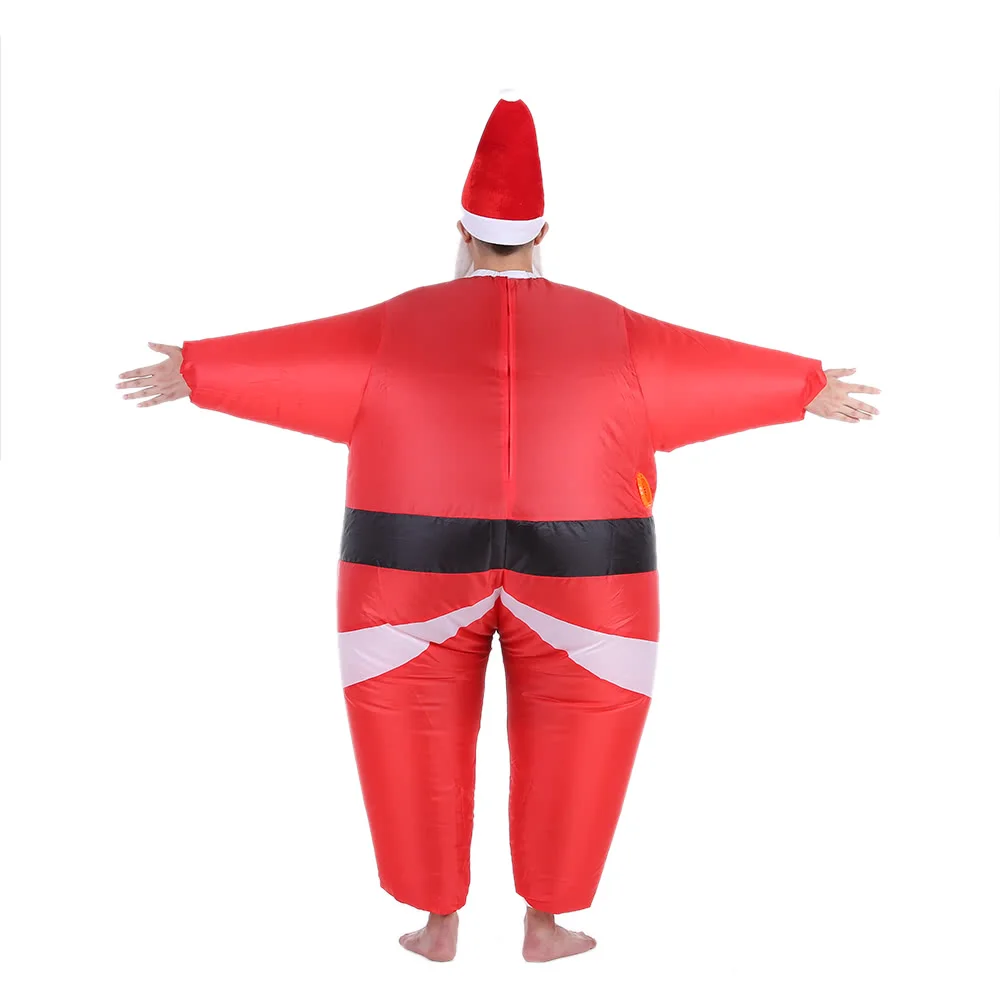 Новогодний костюм Санта Клауса для взрослых; Рождественский надувной костюм; вечерние костюмы для костюмированной вечеринки; Рождественский подарок; красный цвет