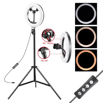 

7.9inch Selfie Ring Light with Phone Tripod Stand Vertical Dimmable Ring Light For YouTube Video Live Photo Photography #0529
