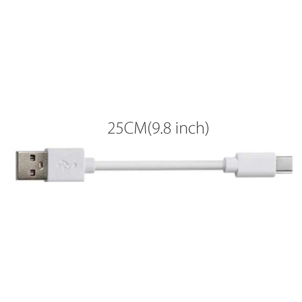 6 шт./компл. короткие зарядные кабели 25 см для iphone Android USB C Тип c Кабель для Зарядки станции быстрой зарядки 2A гибкий белый