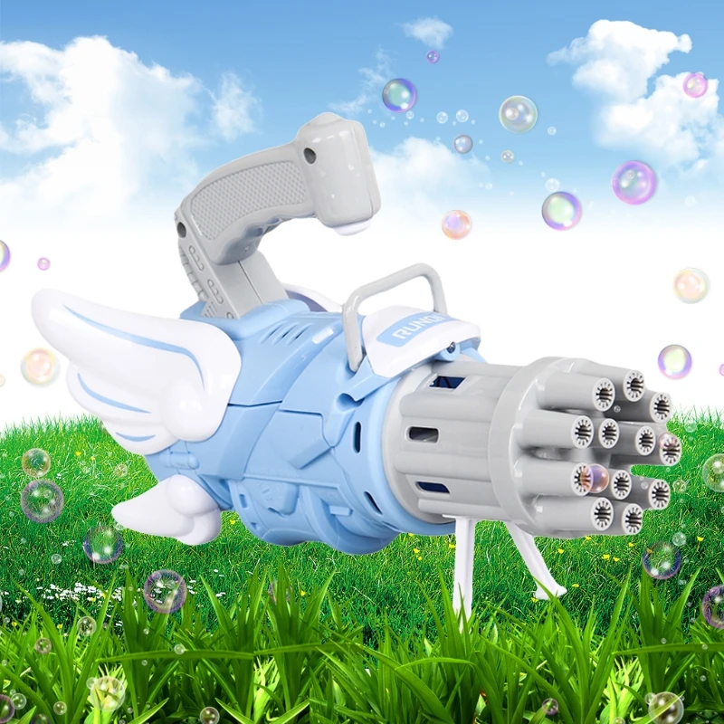 1Pc Automatic Bubble Blower Wedding Party Gift 12-Hole Gatling Maker G2AE | Игрушки и хобби