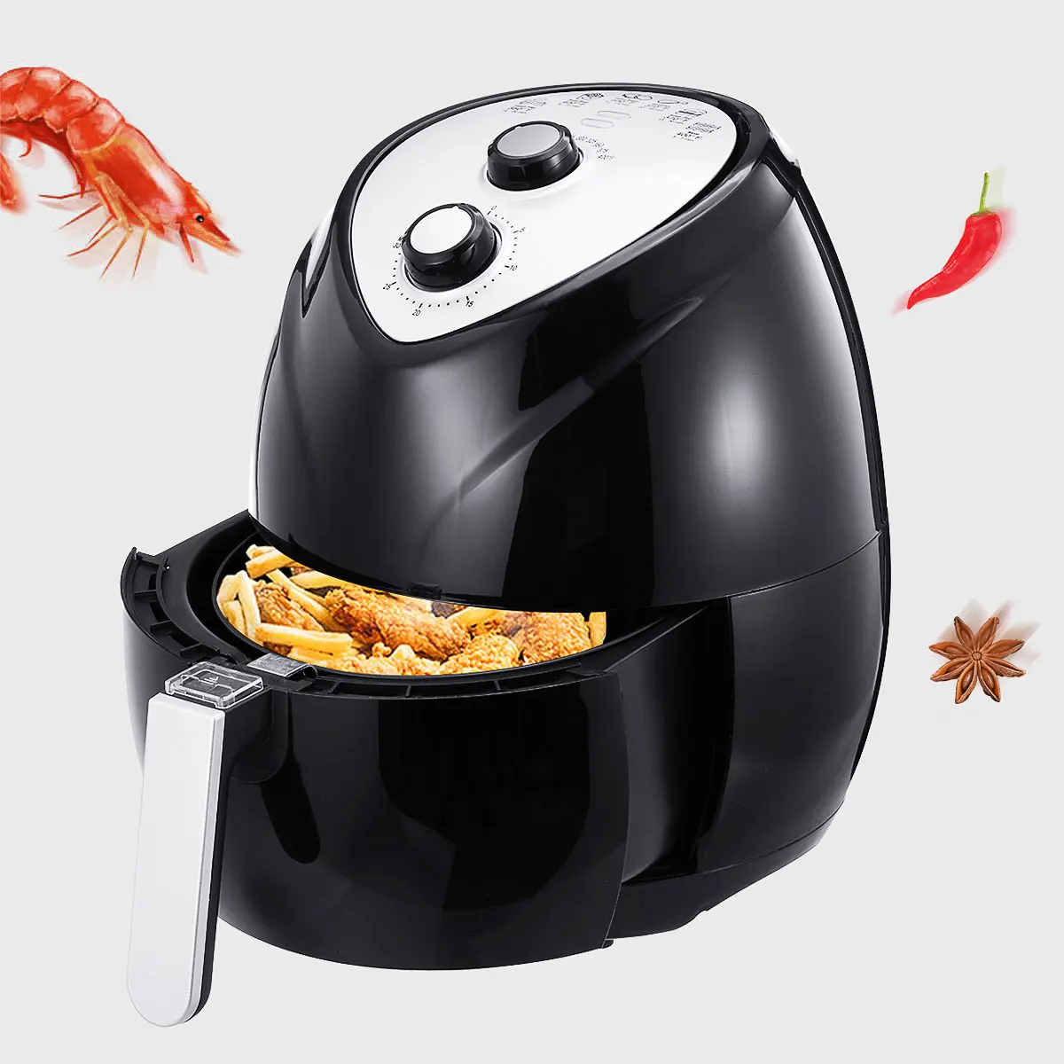  1400W 3.6L Oil-free Air Fryer Multifunction Cooker Smart Airfryer Pizza Maker Temperature Control T - 4000411373143