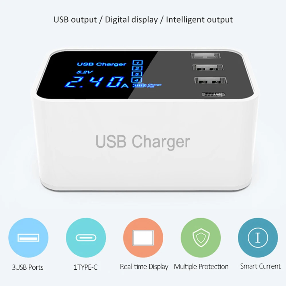 Мульти быстрое зарядное устройство PD Тип C USB зарядное устройство для samsung iPhone huawei планшет оppo хiaomi быстрое настенное зарядное устройство США ЕС Великобритания штекер Адаптер