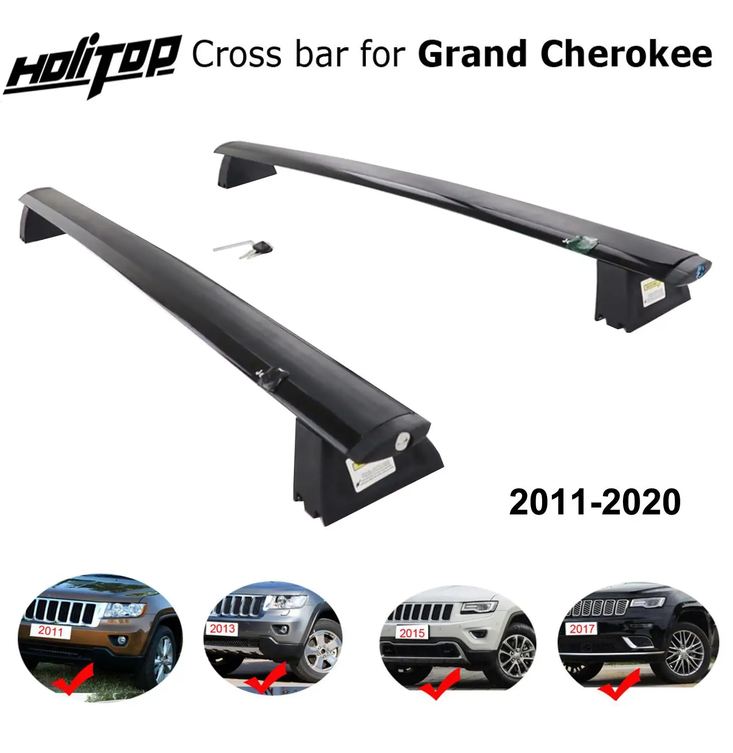 

cross bar roof rack horizontal roof bar for jeep Grand Cherokee 2011-2019,original design,OE style,supplied by big factory