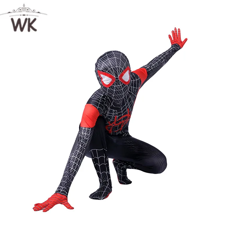 Jq-453 New Kids Spider man Cosplay Costume party clothes Man Superhero Pattern Bodysuit Suit Jumpsuits boys costume | Детская одежда и