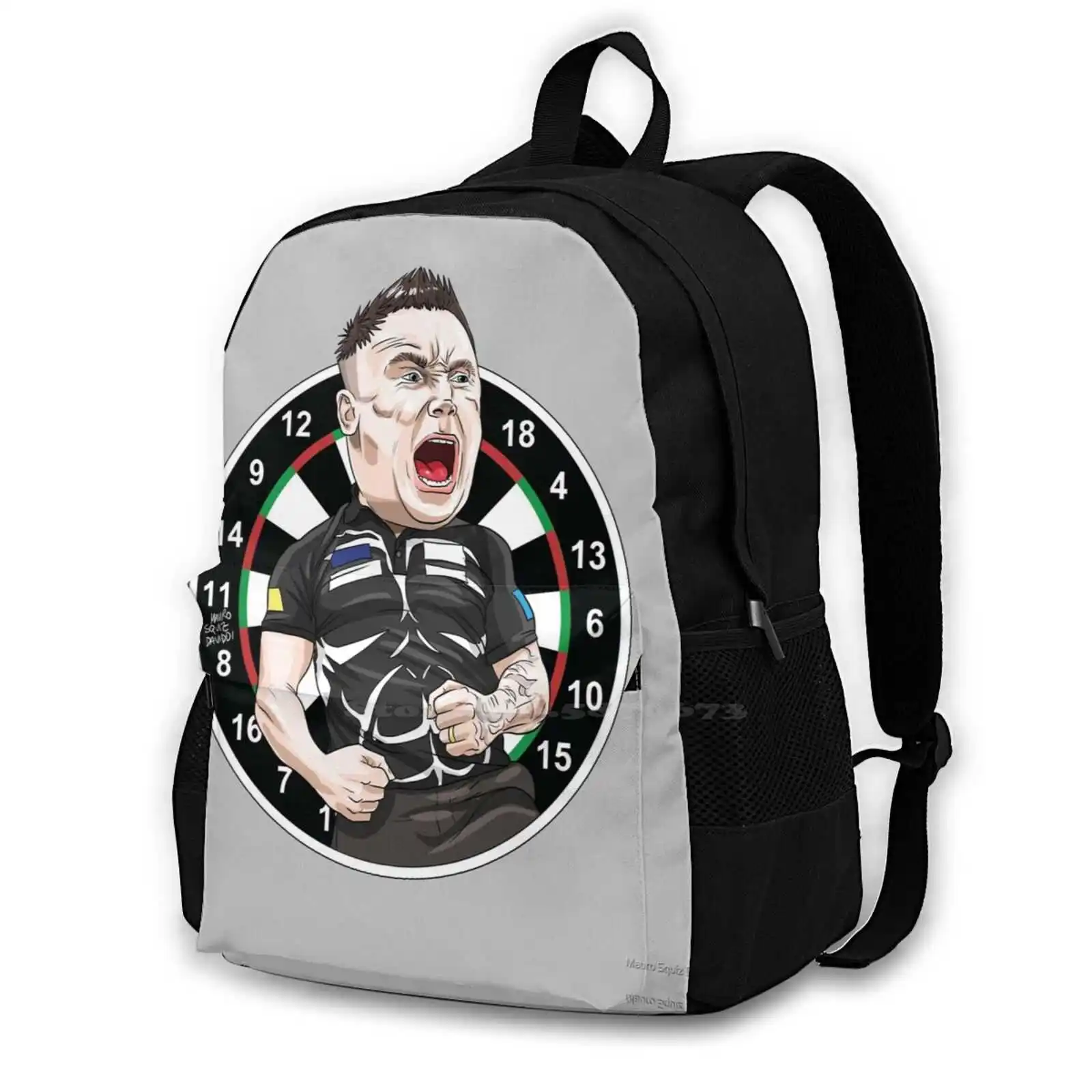 

" Caricatura Gerwyn Price " Mask 143 Large Capacity School Backpack Laptop Travel Bags 180 Maurosquizdaviddi Mauro Squiz David