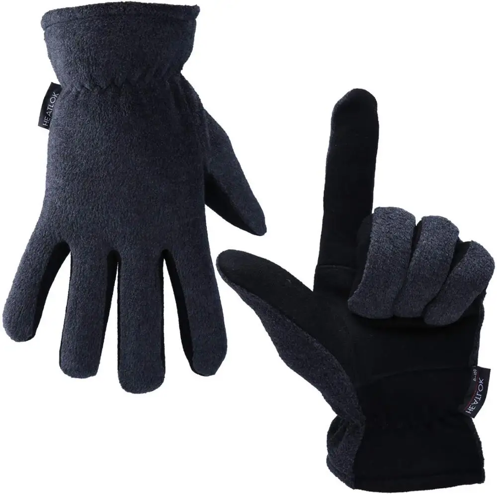 

Winter Genuine Deerskin Ski Gloves Outdoor Sport Warm and Fleece Winter Sports Gloves for Men and Women