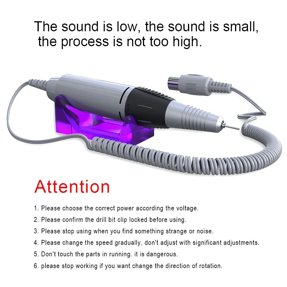 Сверлильный станок для ногтей 35000/20000 ОБ/мин, аппарат для маникюра, педикюра, пилочка для ногтей, оборудование для дизайна ногтей с сверлом для ногтей