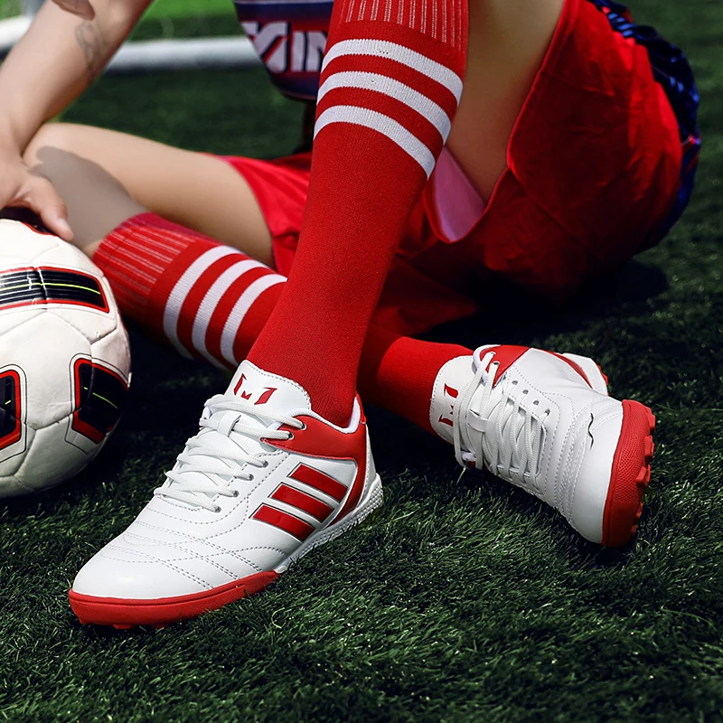Горячая унисекс газон футбольные кроссовки, для игры в помещении мальчик удобная спортивная обувь футбол недорогие мужские кеды Молодежные бутсы обувь для футбола