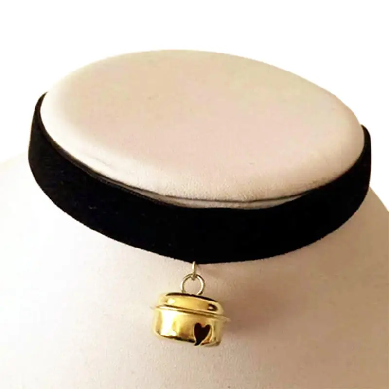Модное черное бархатное ожерелье чокер Золотая цепочка чокеры для женщин с