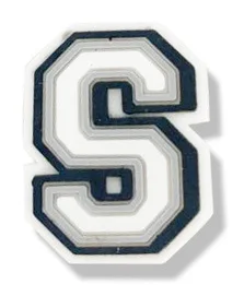 Single Letter 1Pcs Black White Alphabe Shoe charms Button Accessories Shoe DIY Decoration Wristband Kids X-mas Gift  Croc Jibz S