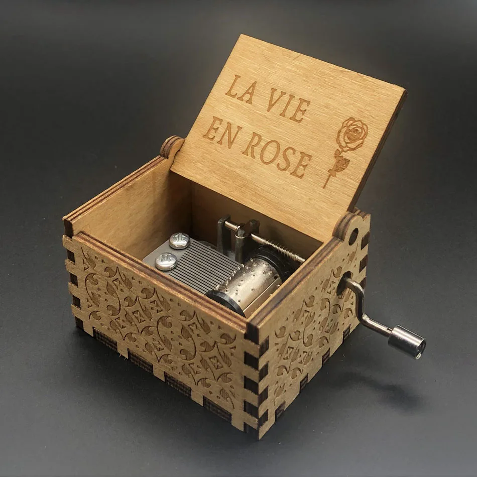 

LA VIE EN ROSE Music box Queen Bohemian Rhapsody Woodcarving Game of Thrones Music Box New Year Gift Christmas Gift