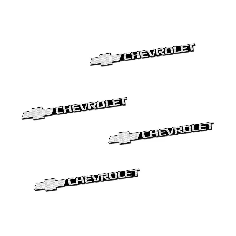 4PCS Aluminum Car Audio Stickers For Chevrolet Spark Lacetti Cruze Trax Camaro Aveo Equinox Malibu Sail Impala Decorative Decals |
