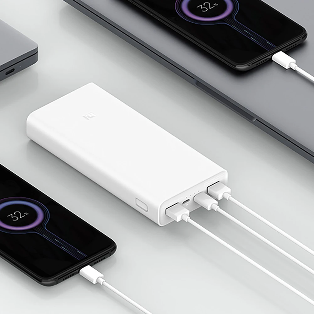 Внешний аккумулятор Xiaomi Power Bank 3 20000 мАч быстрая зарядка внешний типа C портативное