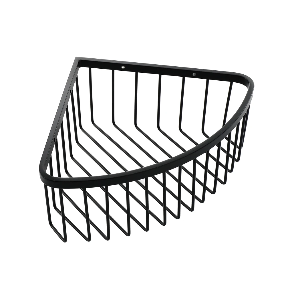 Single basket Черный держатель для полотенец, набор аксессуаров для ванной комнаты, настенный держатель для туалетной бумаги, держатель для туалетной полки - Цвет: Single basket