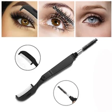 Новая мини двухконцевая расческа для ресниц сепаратор тушь для ресниц Lift Curl складная металлическая щетка для ресниц Кисть тушь для ресниц Curl Удлинительный инструмент