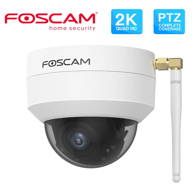 Foscam SD4 4 MP Dual-Band WLAN PTZ Dome Überwachungskamera Mit 4-Fach Optischem Zoom Und Nachtsicht Bis 50 Meter, Erkennen Von Personen, Bewegungen Und Geräuschen