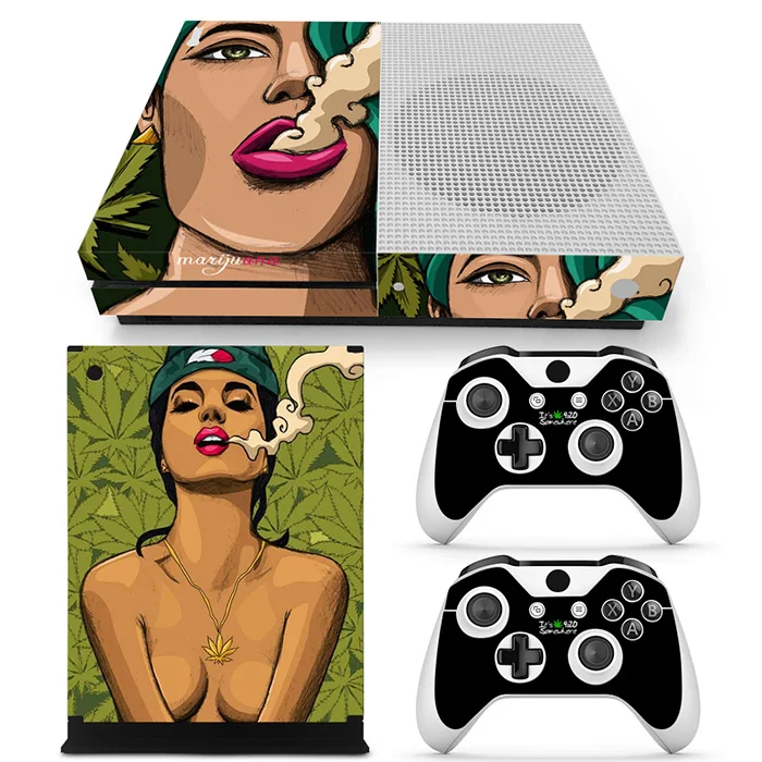 Для X box one s Наклейка на консоль и 2 контроллера наклейка для BOX ONE S Виниловая x ПВХ
