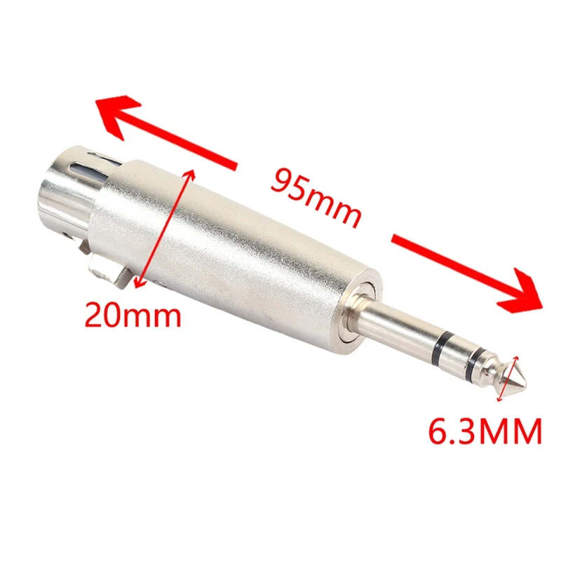 Качество XLR Сделано в Китае 3-контактный разъем для 1/4 дюймов 6,35 мм моно-штекер аудио кабель микрофонный адаптер 4 шт. в упаковке