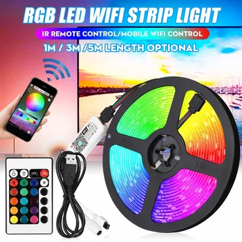 

5050 SMD RGB LED Strip Light Lighting Decor Voice/Wifi Phone/24-key Remote Control FPC Circuit Board LED Strips Waterproof IP65